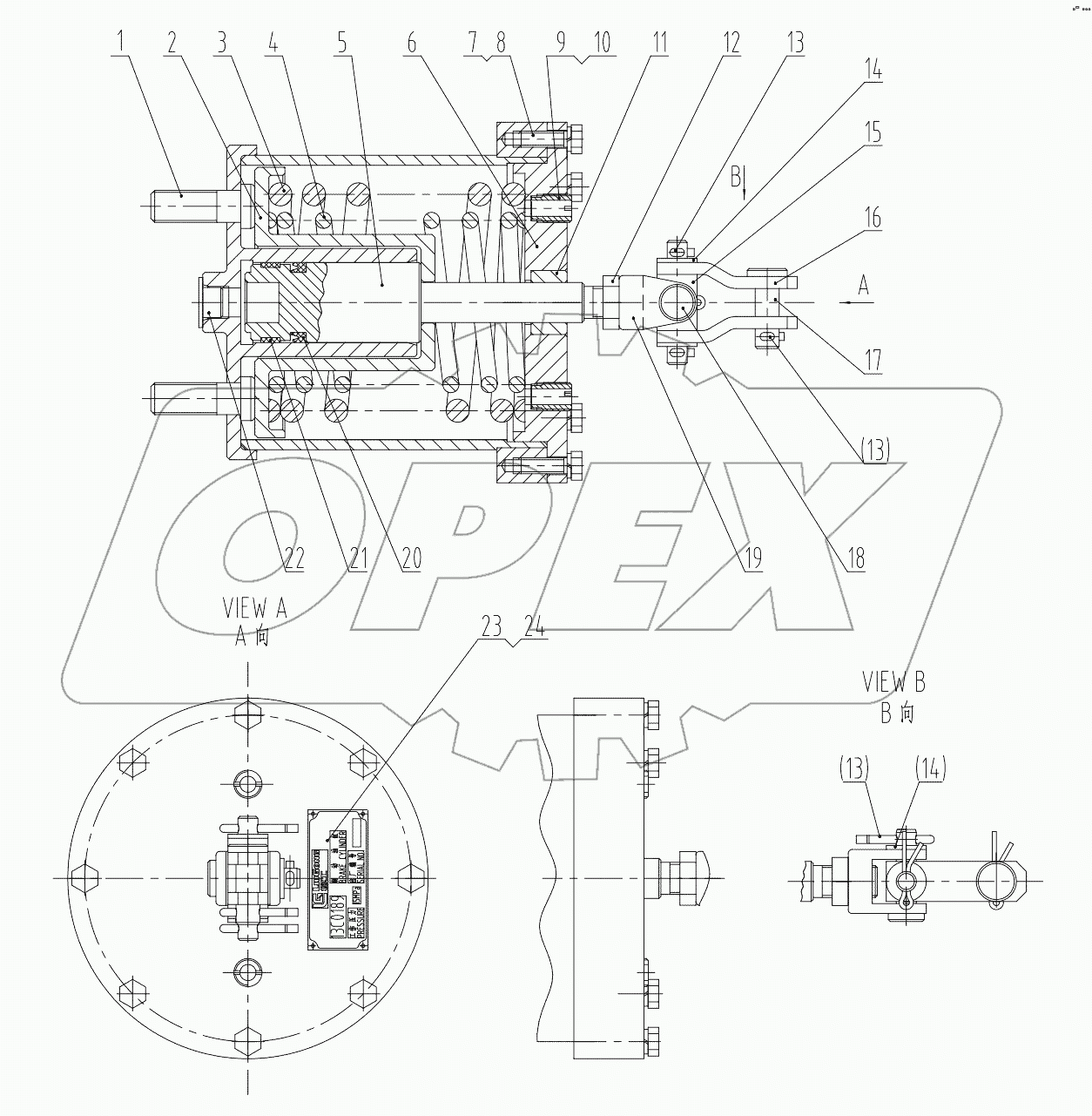  13C0189 002 BRAKE CYLINDER