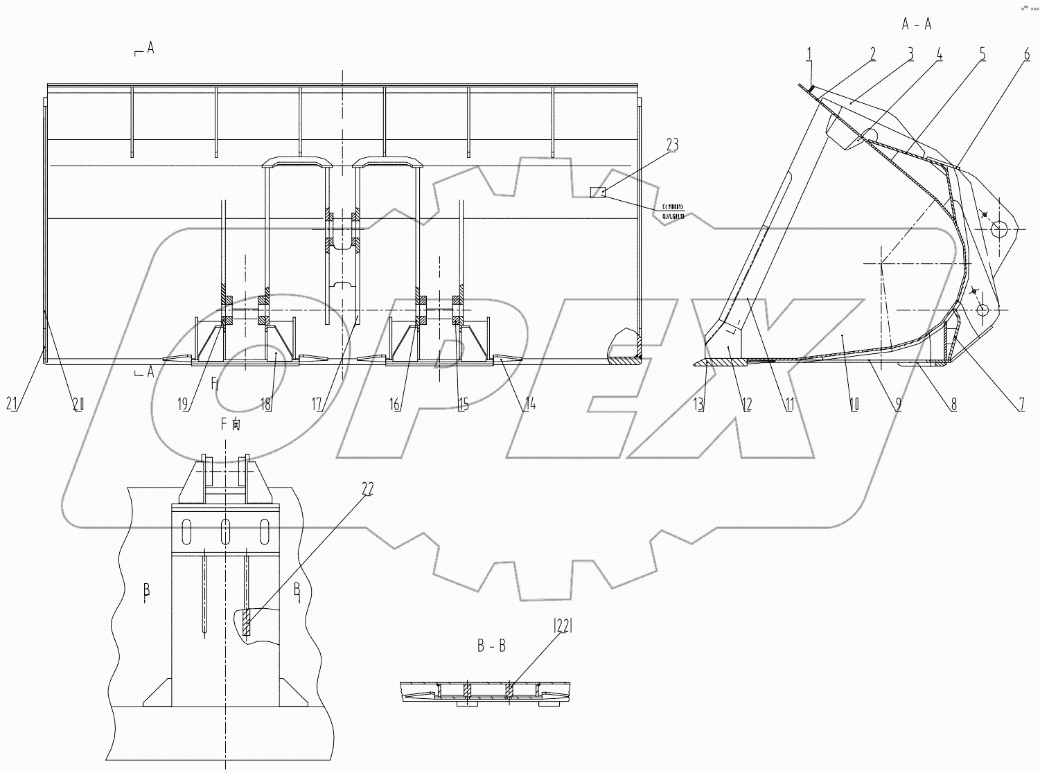  22D0100 000 BUCKET 4.5M3