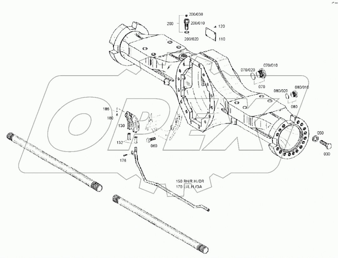  4474 101 008 01 AXLE HOUSING