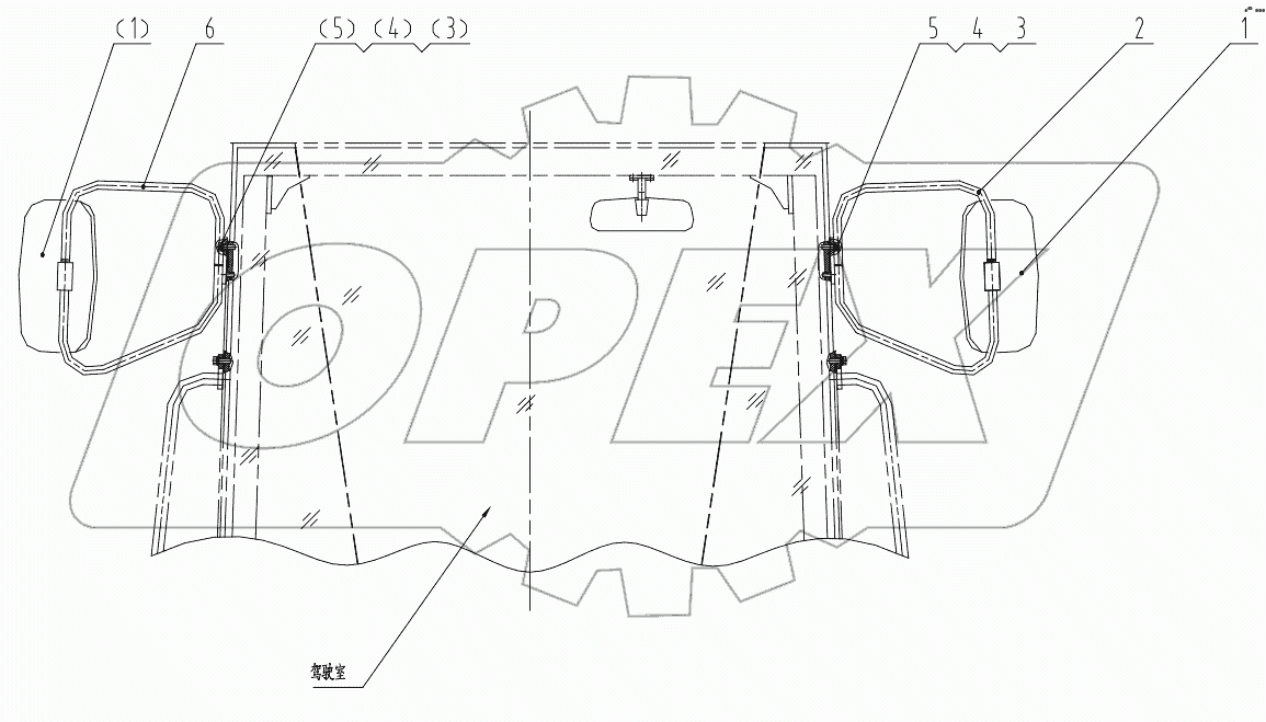  41E0157 000 REAR VIEW MIRROR AS