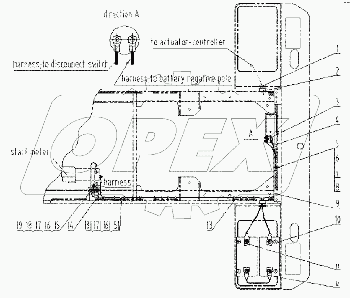  46C1745 000 BATTERY WIRING AS