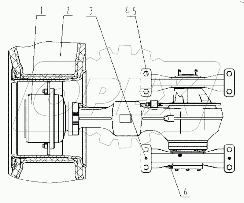  41C0014 001 REAR AXLE AS