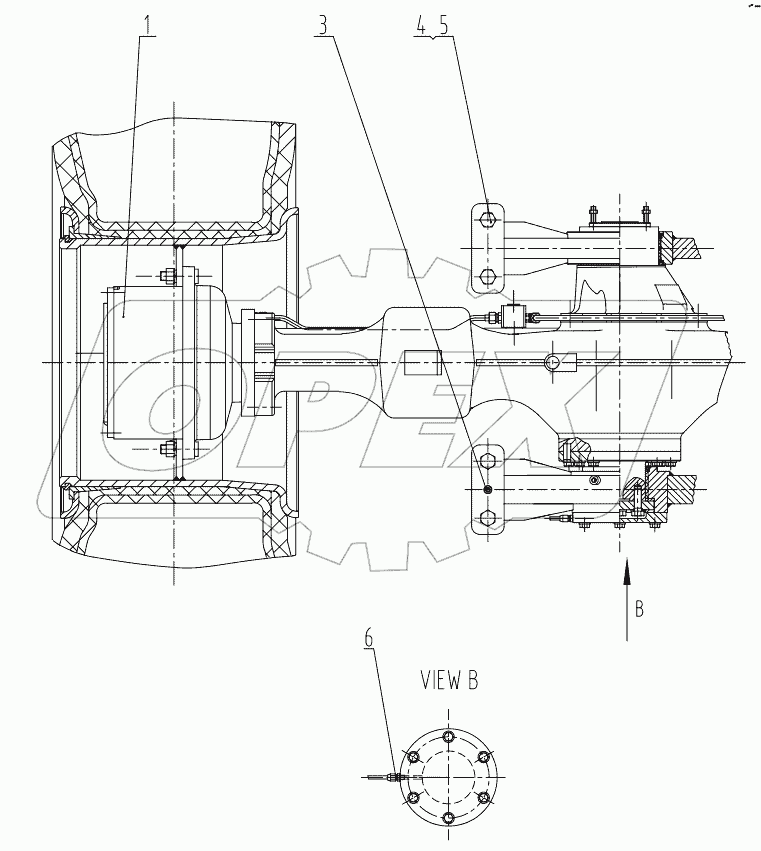  01E0186 000 REAR AXLE AS