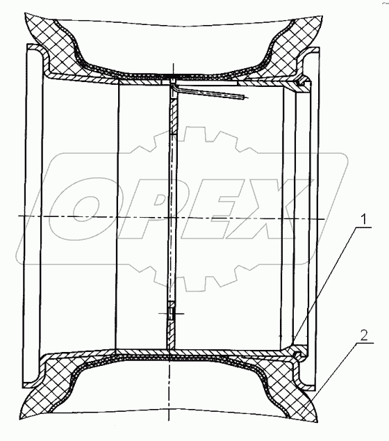  51C0052 000 TYRE & RIM AS