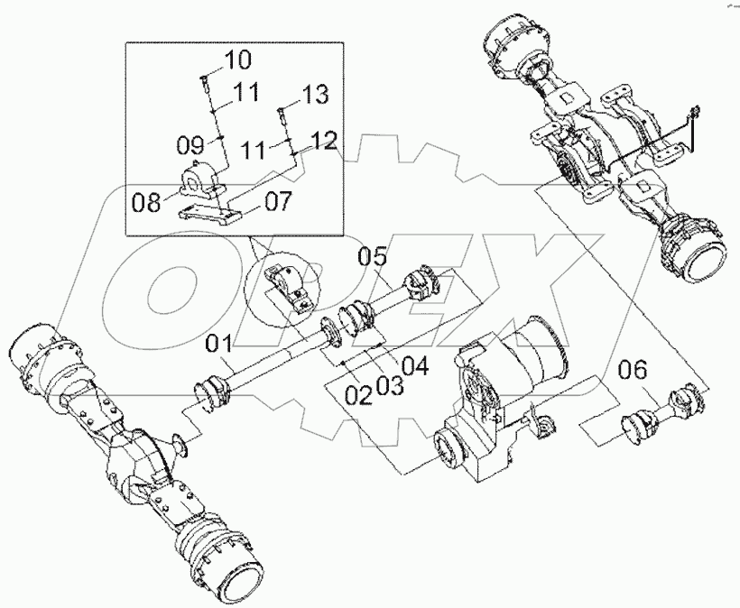  03E0044 001 DRIVE SHAFT SYSTEM