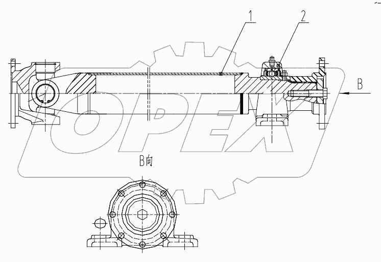 41C0120 001 FRONT DRIVE SHAFT & BRG AS
