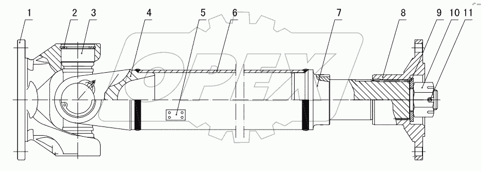  51C0101 000 FRONT DRIVE SHAFT GP