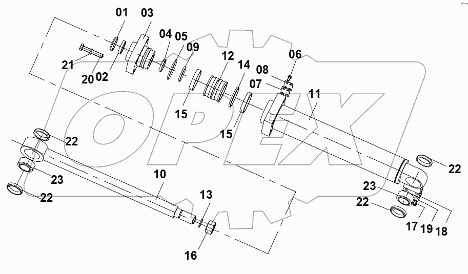  10C0030 000 STEERING CYLINDER-RH