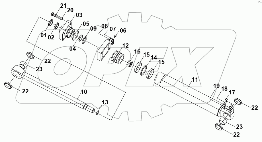  10C0031 000 STEERING CYLINDER-LH