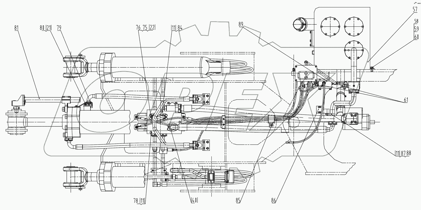  11E0413 HYDRAULIC SYSTEM (C)