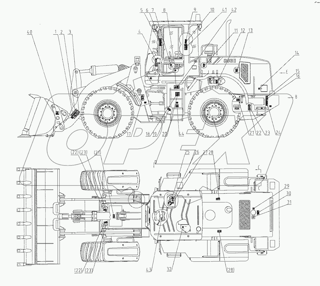  45E0706 009 DECAL GROUP