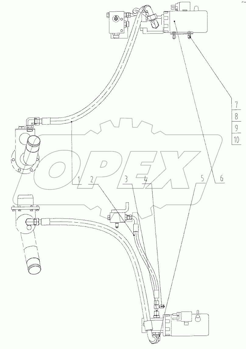  00C1114 001 SECONDARY STEERING LINES