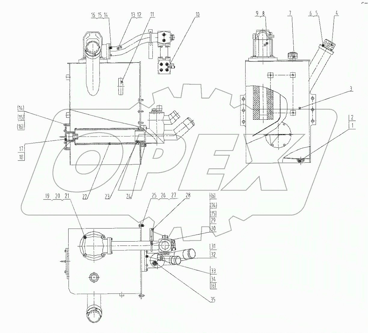  21C0530 000 HYDRAULIC OIL TANK