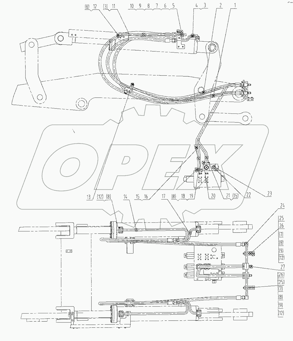  00C1127 001 TILTING CYLINDER LINES