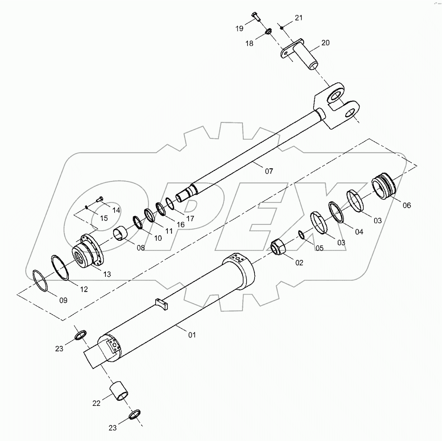  10C0255 001 BOOM CYLINDER-RH
