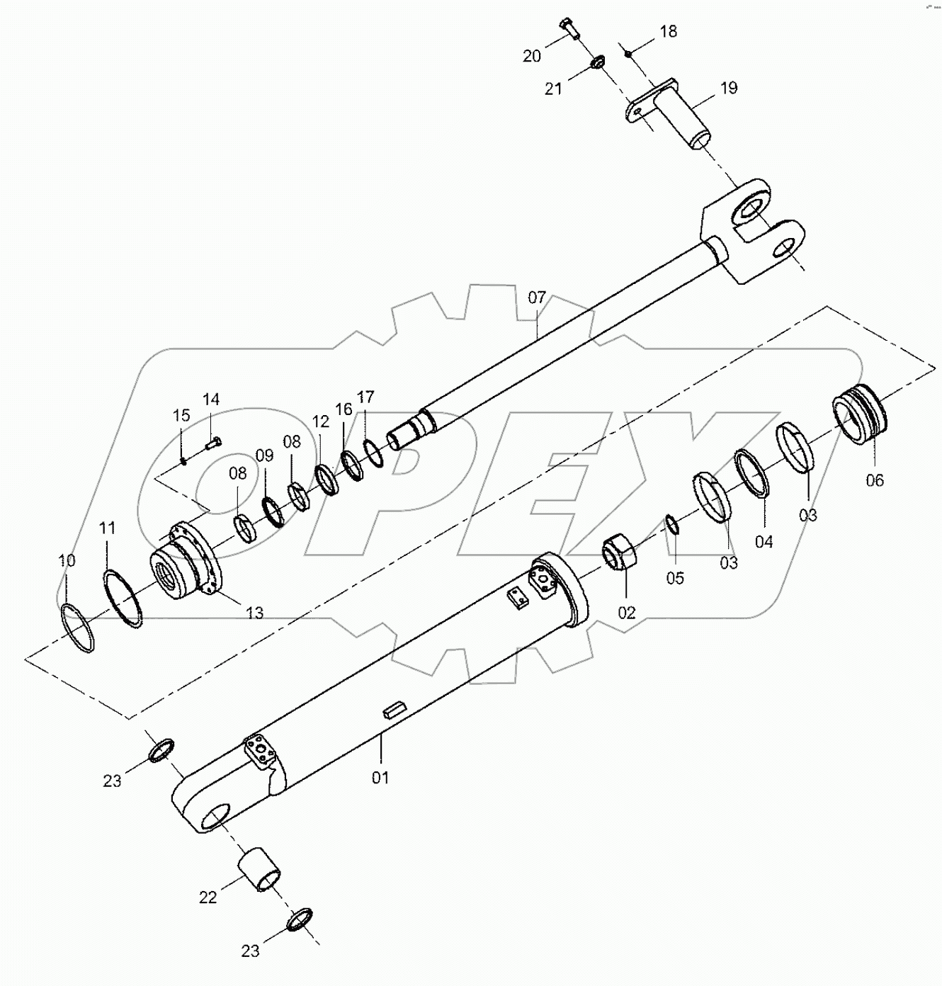  10C0263 003 TILTING CYLINDER-RH
