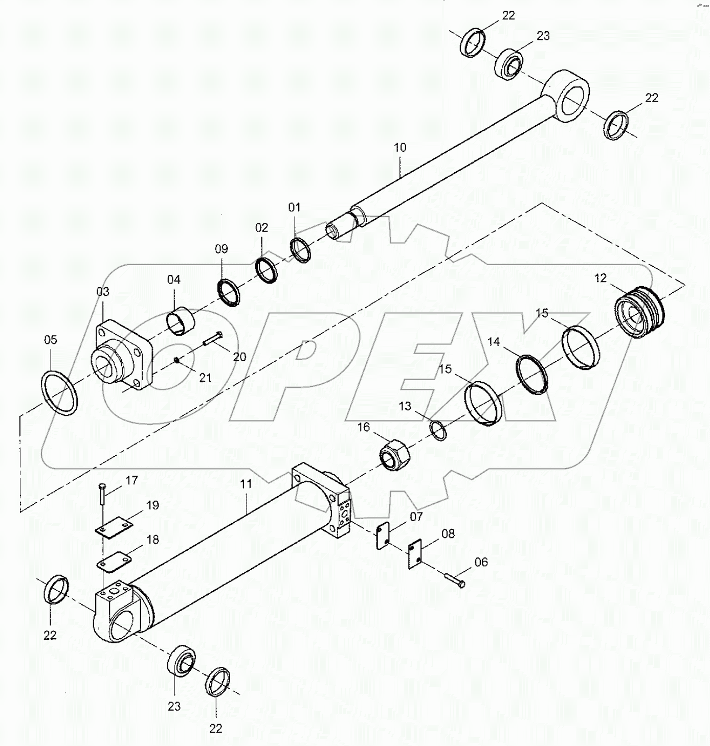  10C0030 001 STEERING CYLINDER-RH