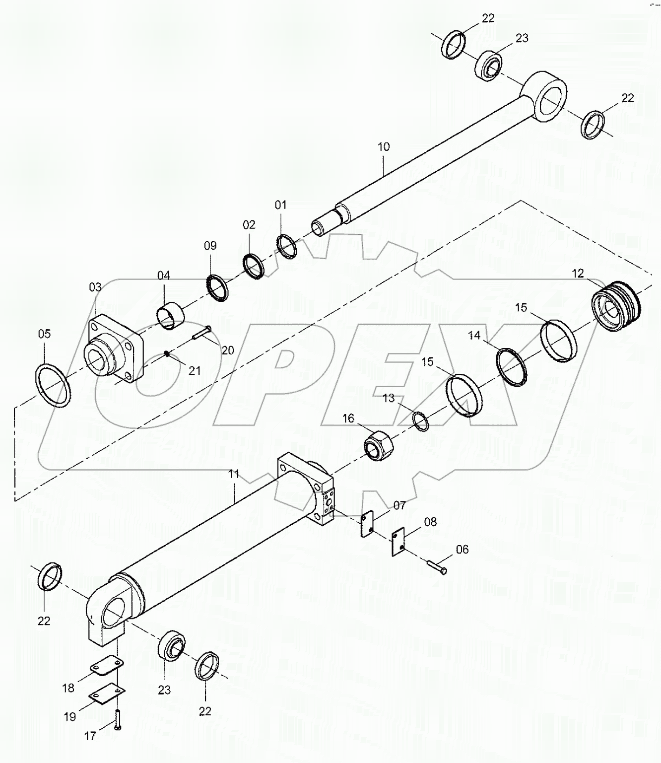  10РЎ0031 STEERING CYLINDER-LH