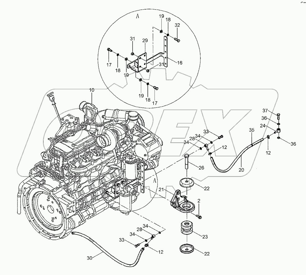  40C4805 ENGINE MOUNTING (B)