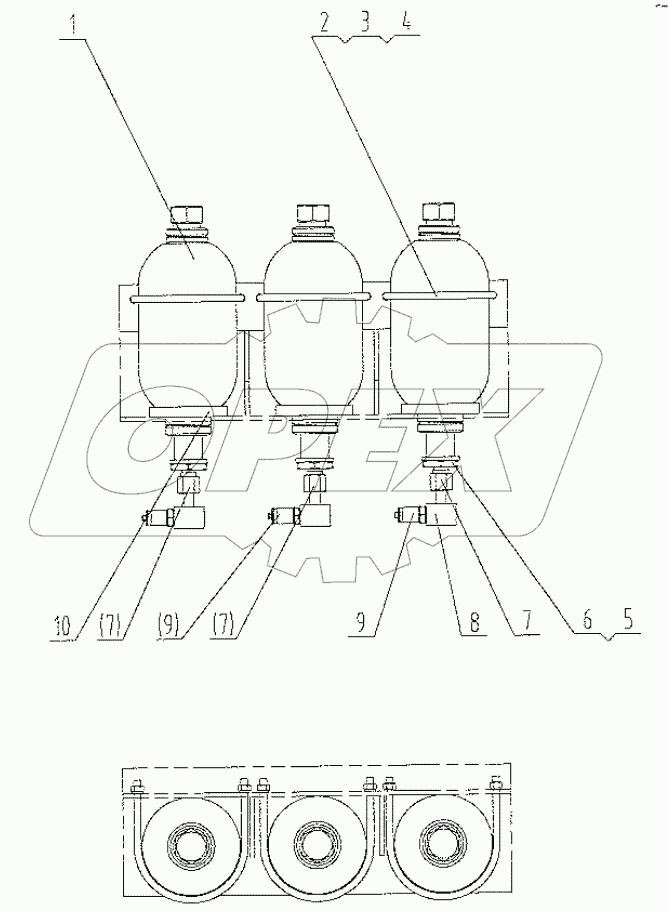  45C0244 000 ACCUMULATOR MOUNTING AS