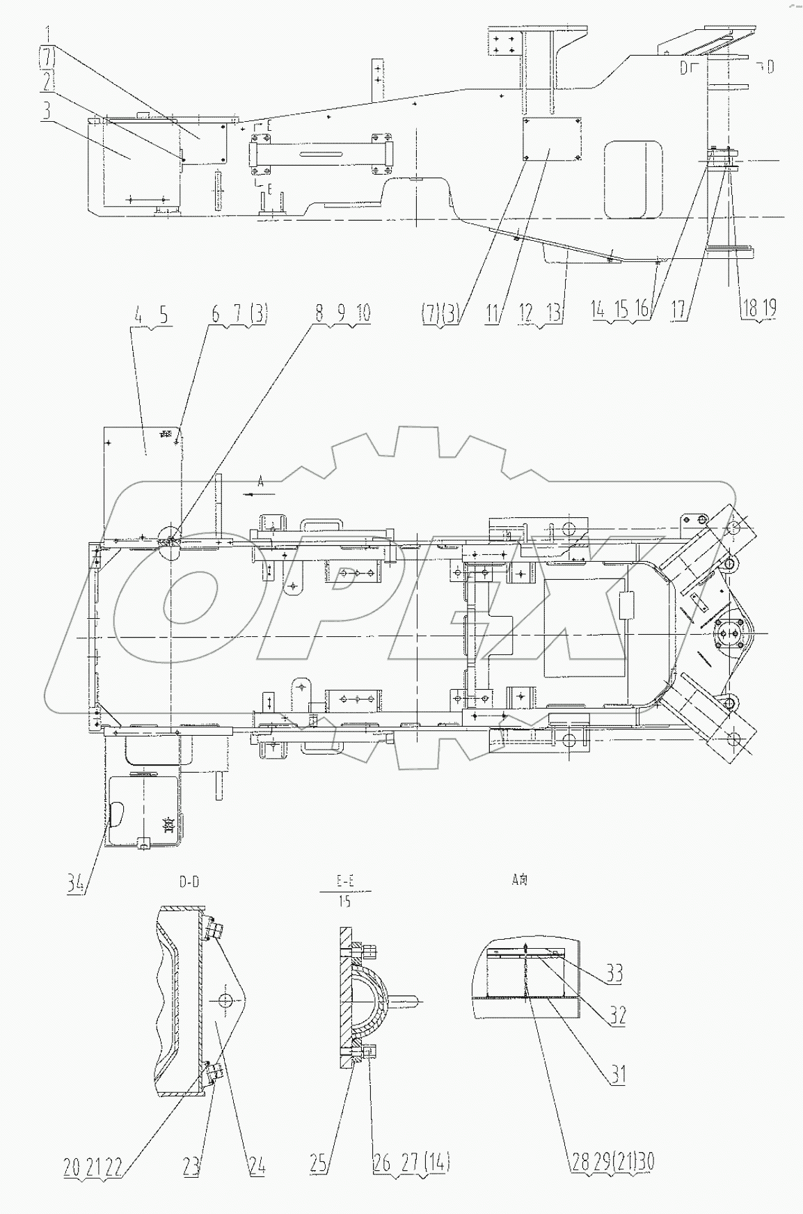  30E0912 000 REAR FRAME AS