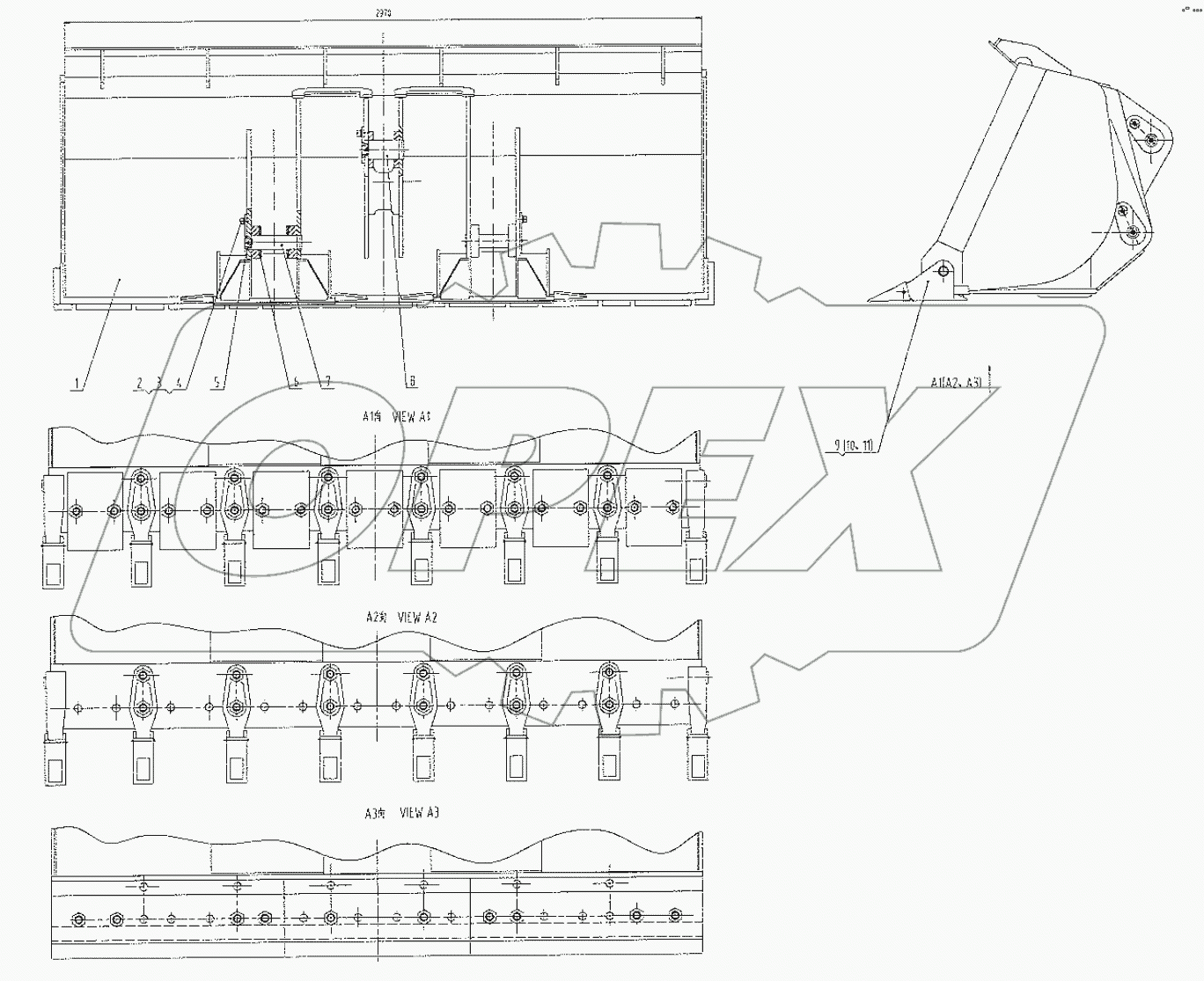  32E0513 001 BUCKET AS 3.3 m3