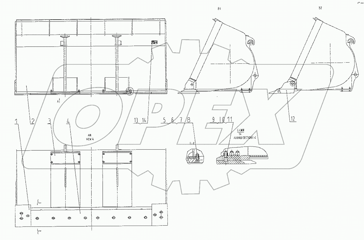  43C0747 001 BUCKET AS 4.0 m3