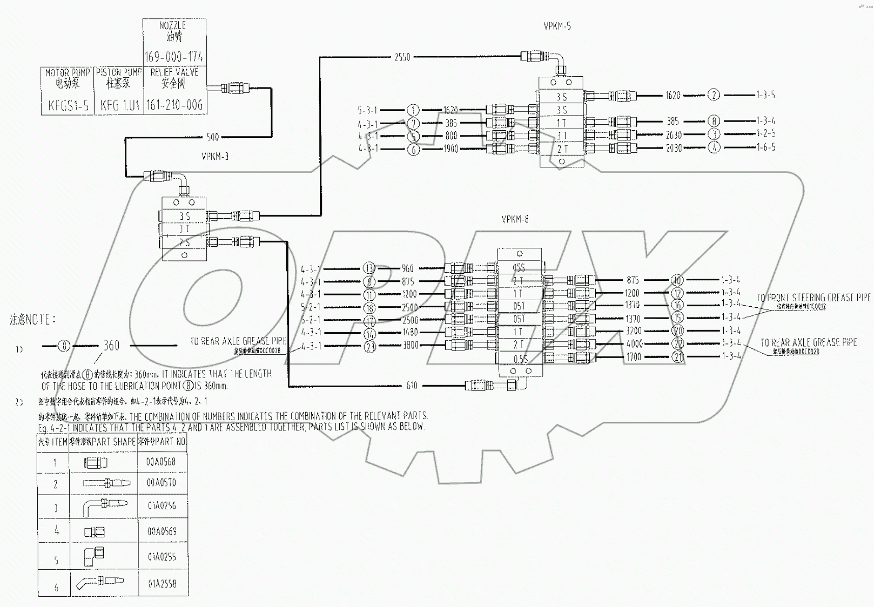 25E0001 013 CENTRALIZED LUBRICATION SYSTEM