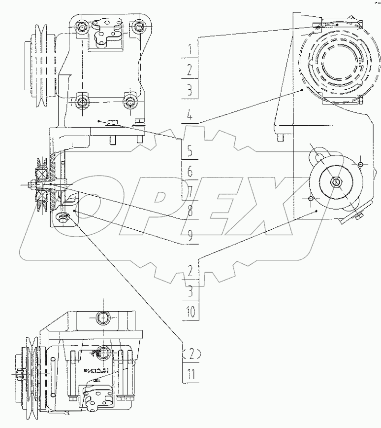  46C6349 000 COMPRESSOR BRACKET AS