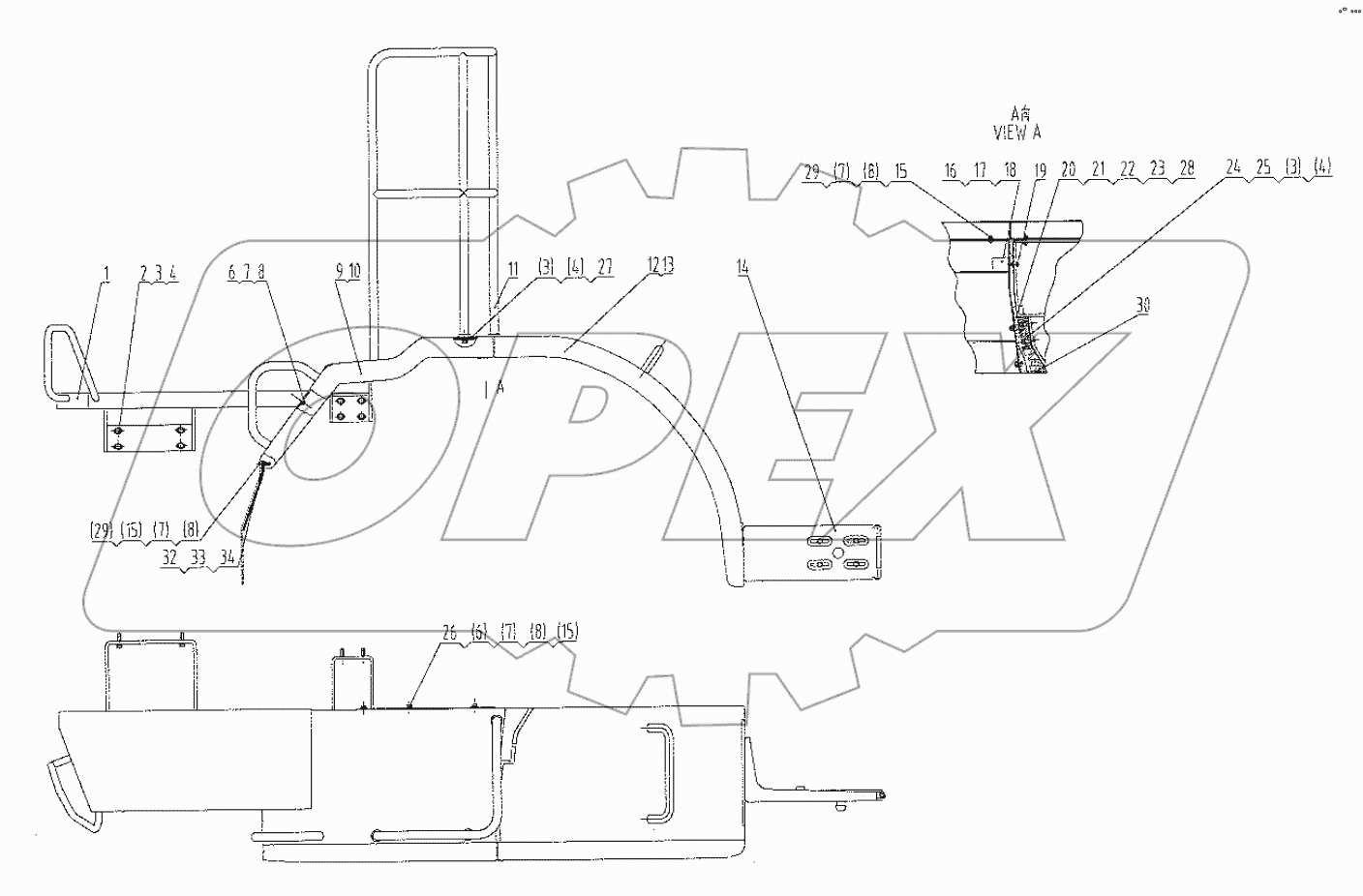 43E0150 010 REAR FENDER AS-LH