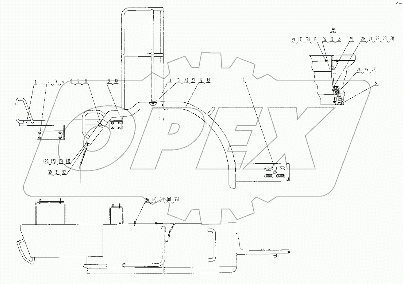  43E0414 001 REAR FENDER-LH