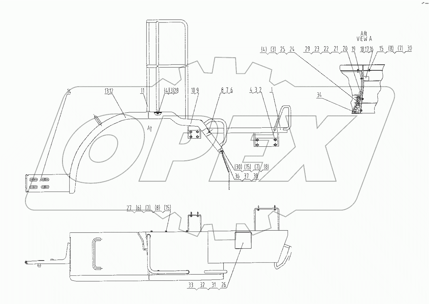  43E0151 012 REAR FENDER-RH