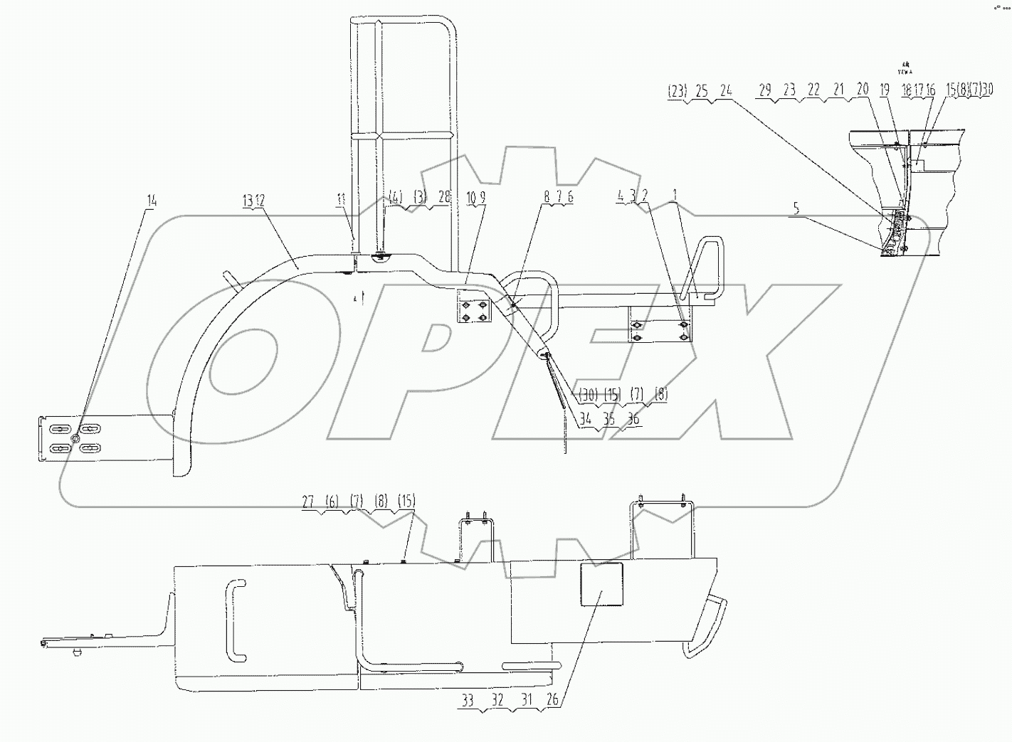  43E0415 001 REAR FENDER-RH