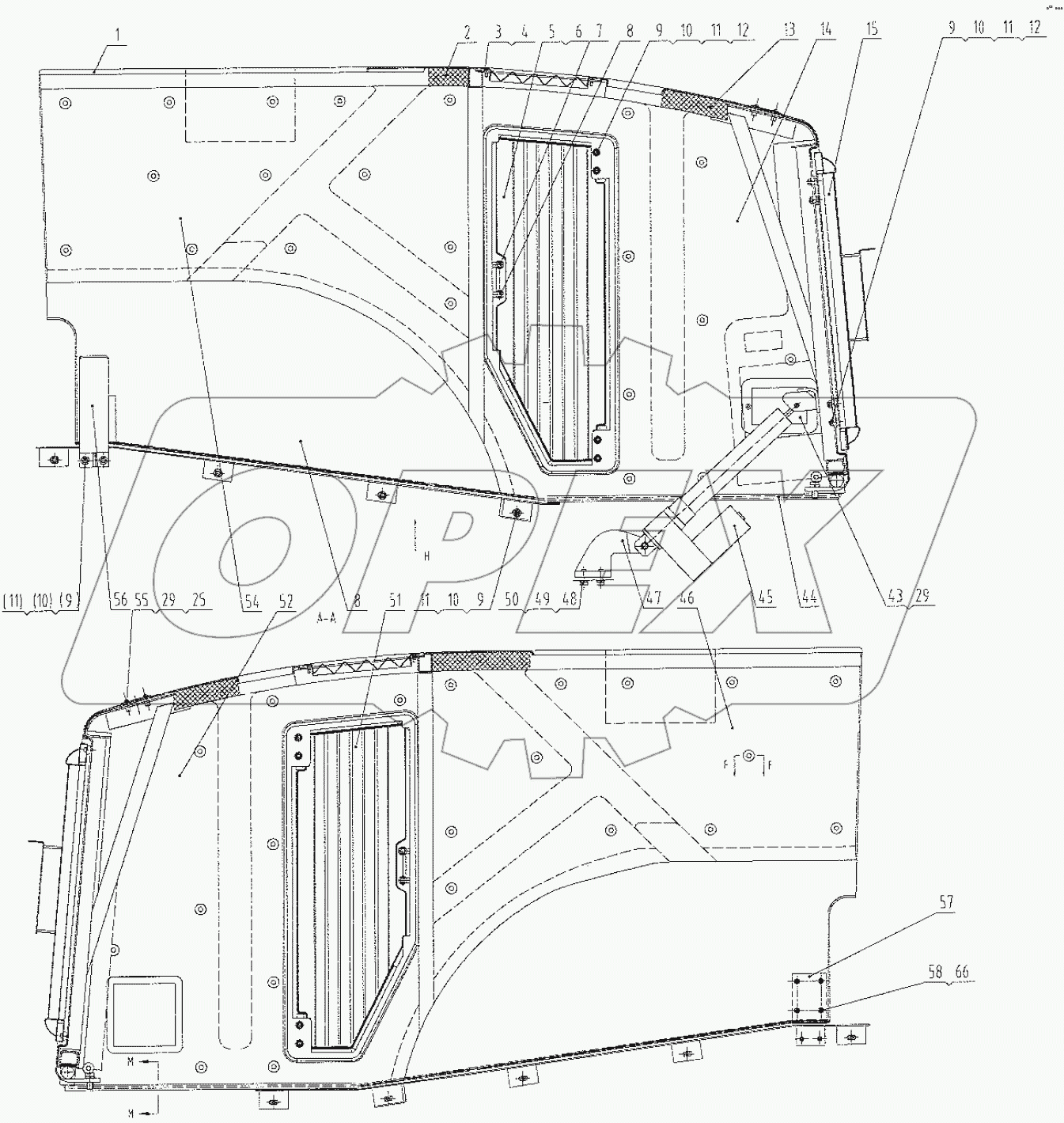  44E0482 007 ENGINE HOOD
