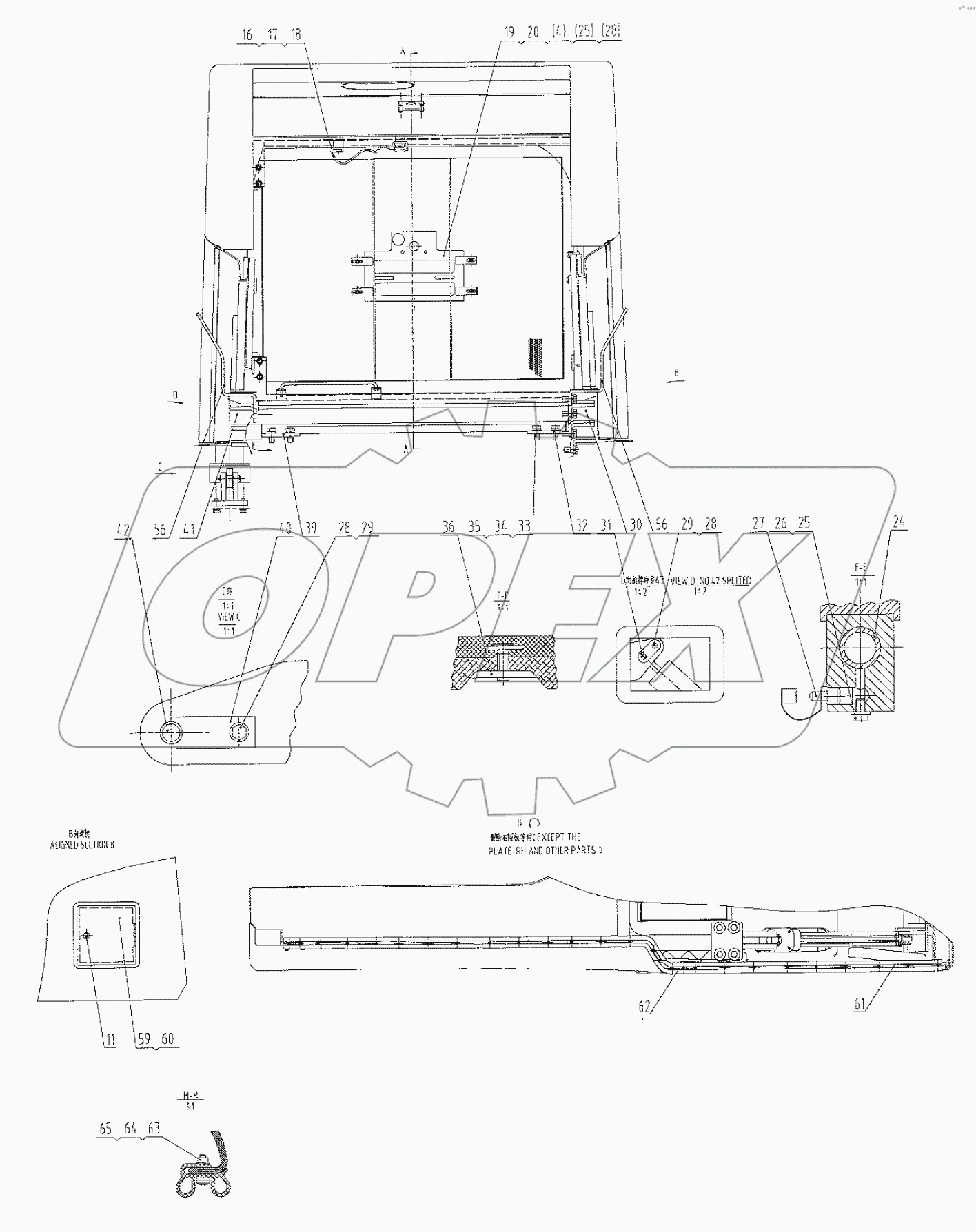  44E0482 007 ENGINE HOOD