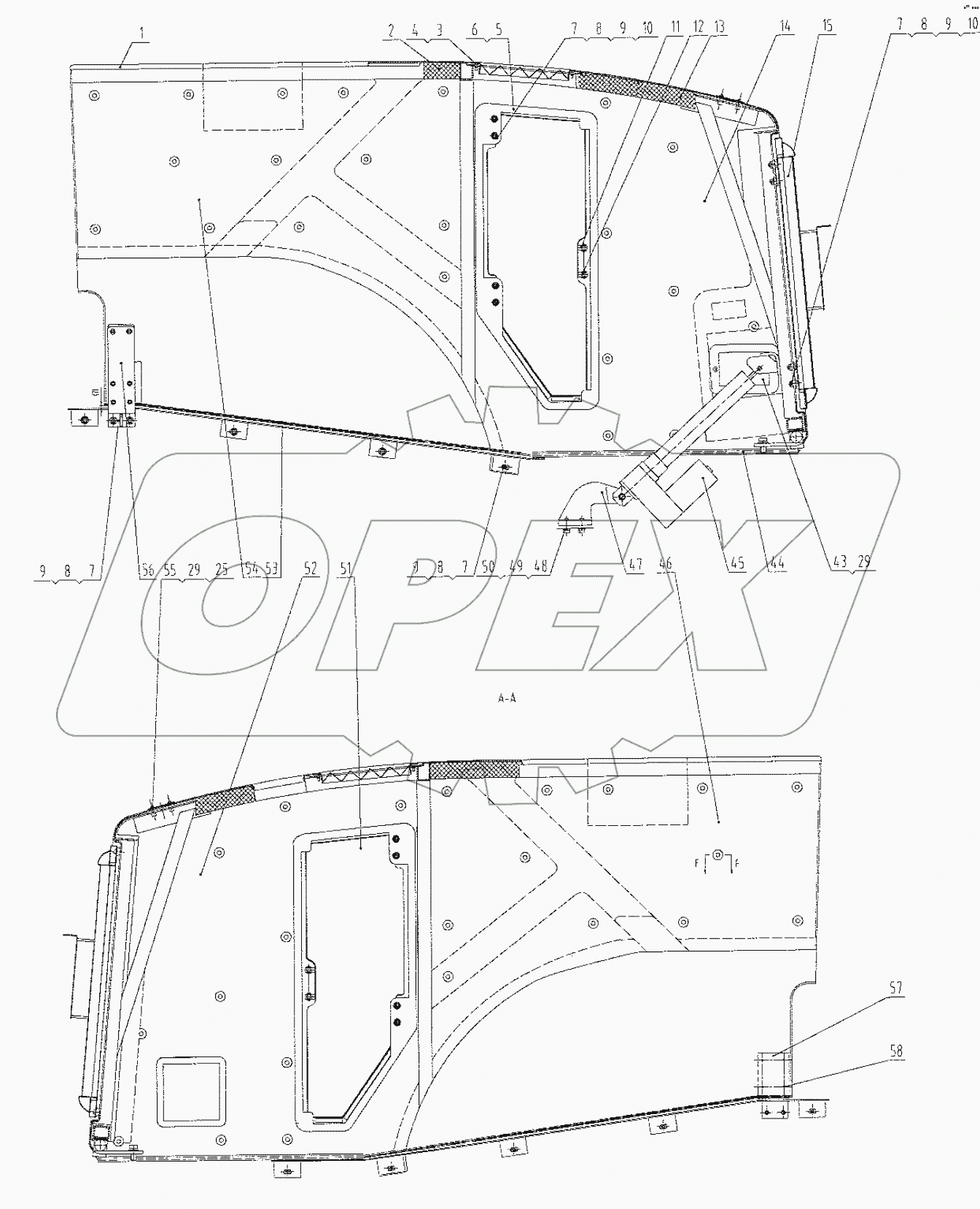  44E0494 005 ENGINE HOOD