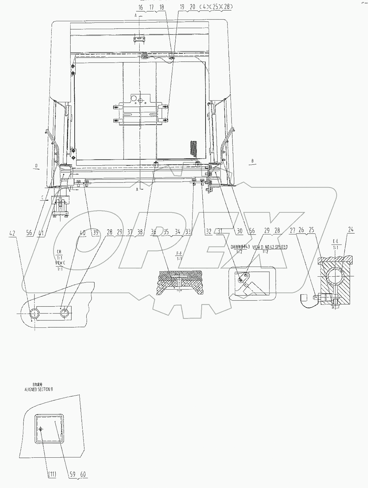  44E0494 005 ENGINE HOOD