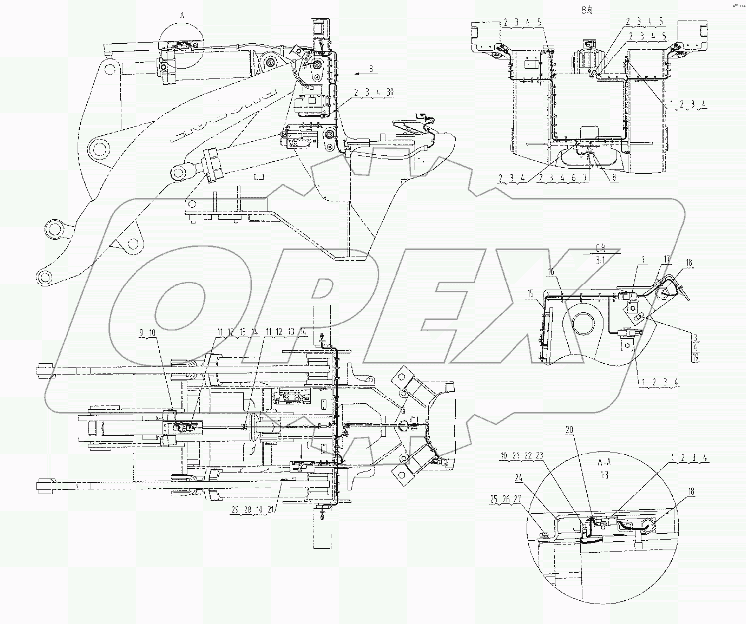  46C6736 001 FRONT FRAME WIRING