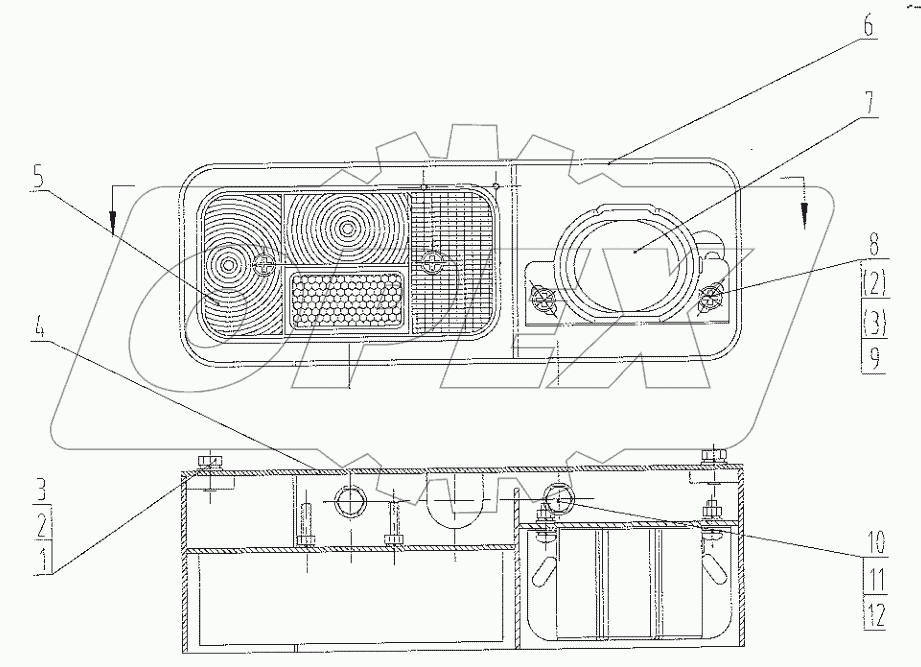  4601412 001 REAR FLOODLIGHT-LH