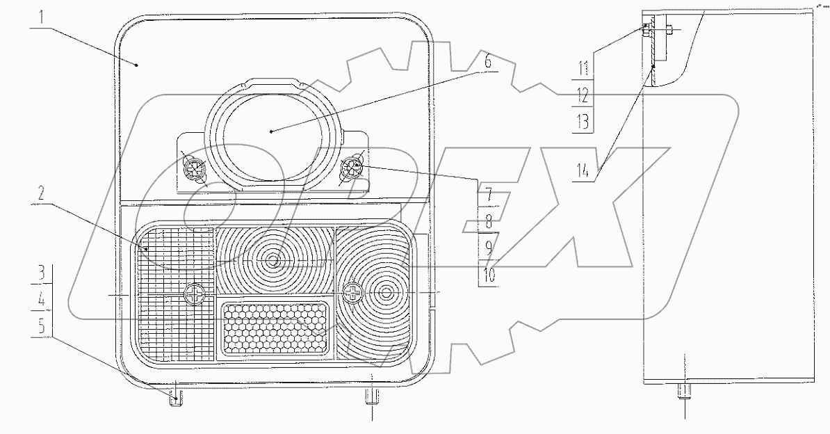  46C8582 000 TAILLIGHT MOUNTING AS-LH