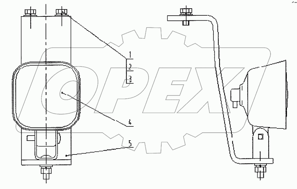  46C1198 001 REAR WORK LIGHT AS