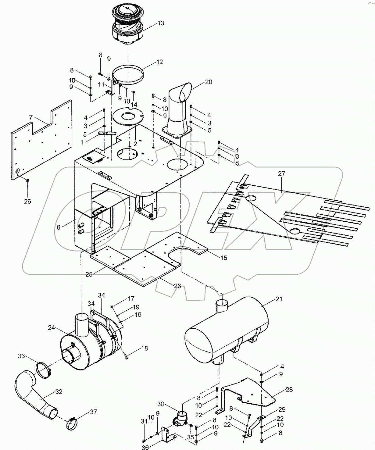  00E1033 001 INTAKE AND EXHAUST SYSTEM
