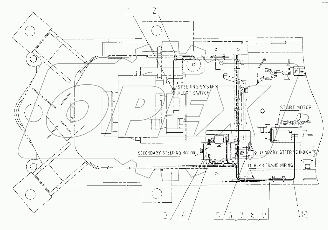  46C3824 001 SECONDARY STEERING WIRING