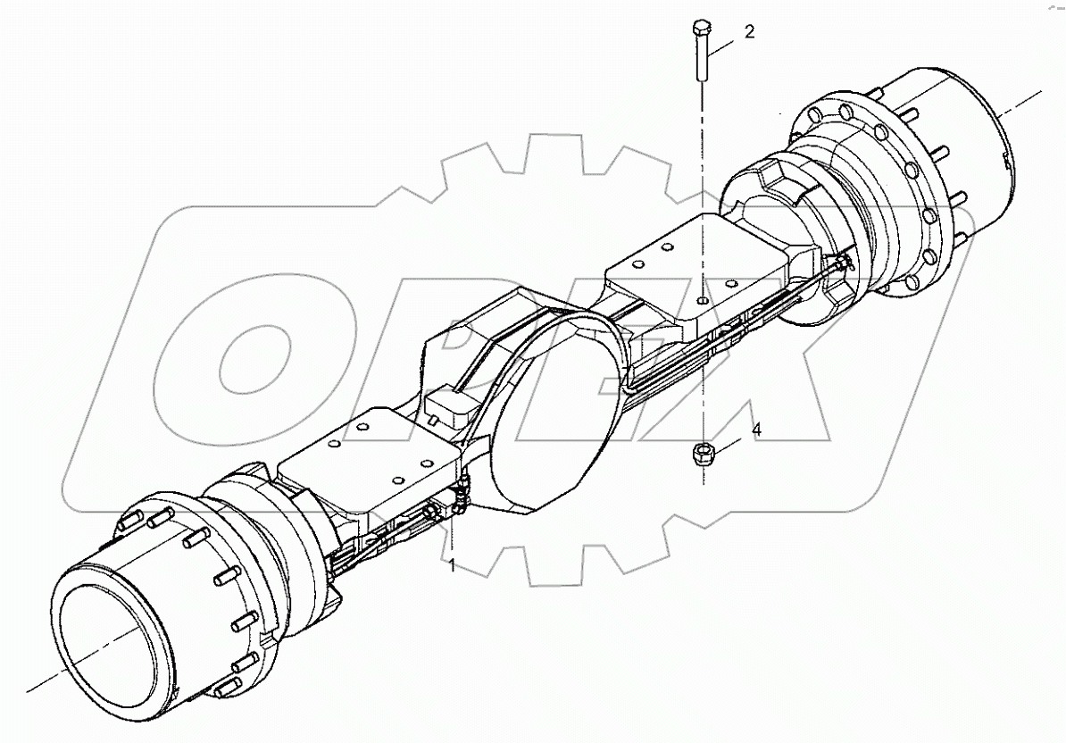  01E0185 003 FRONT AXLE AS