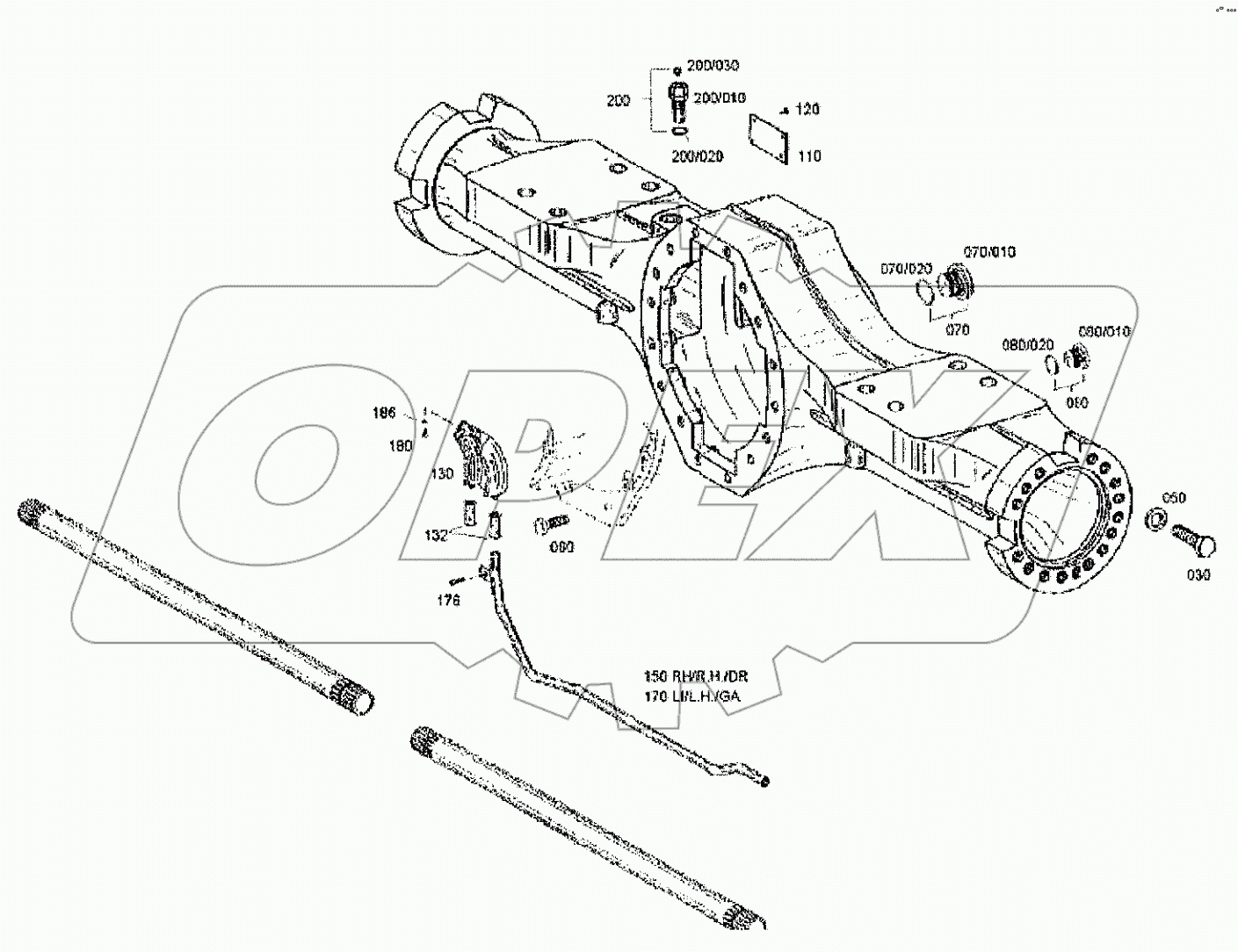  4474 101 008 01 AXLE HOUSING