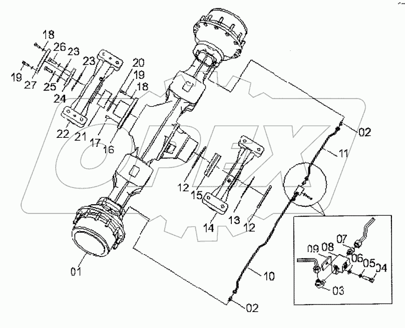  51РЎ0020 004 REAR AXLE GP