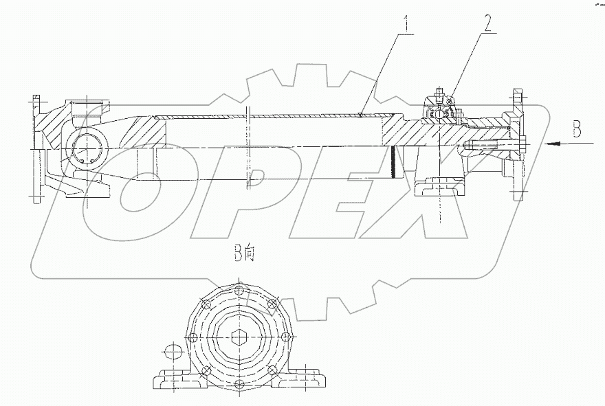  41C0120 001 FRONT DRIVE SHAFT & BRG AS