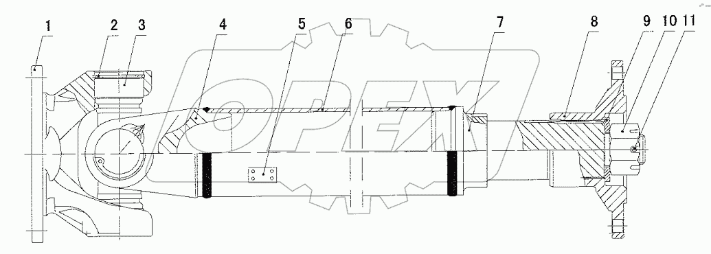  51C0101 000 FRONT DRIVE SHAFT GP