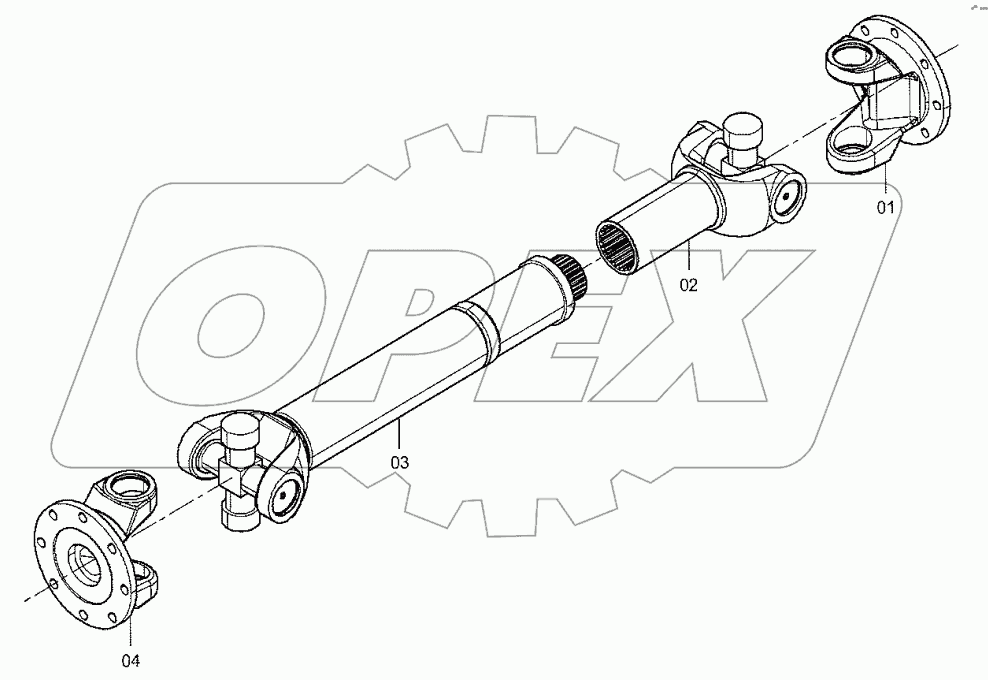  51C0024 001 MIDDLE DRIVE SHAFT