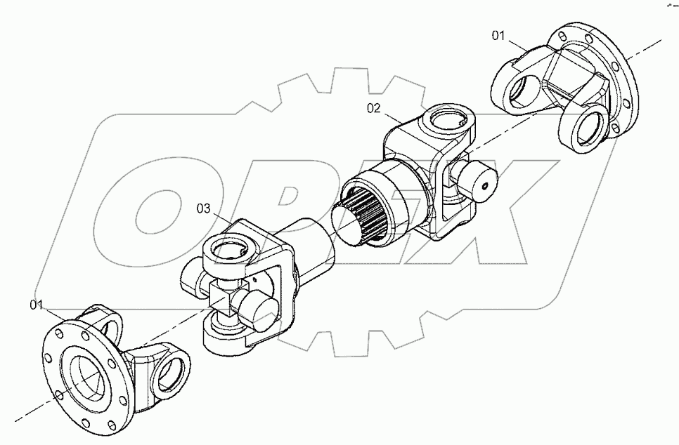  51C0025 001 REAR DRIVE SHAFT